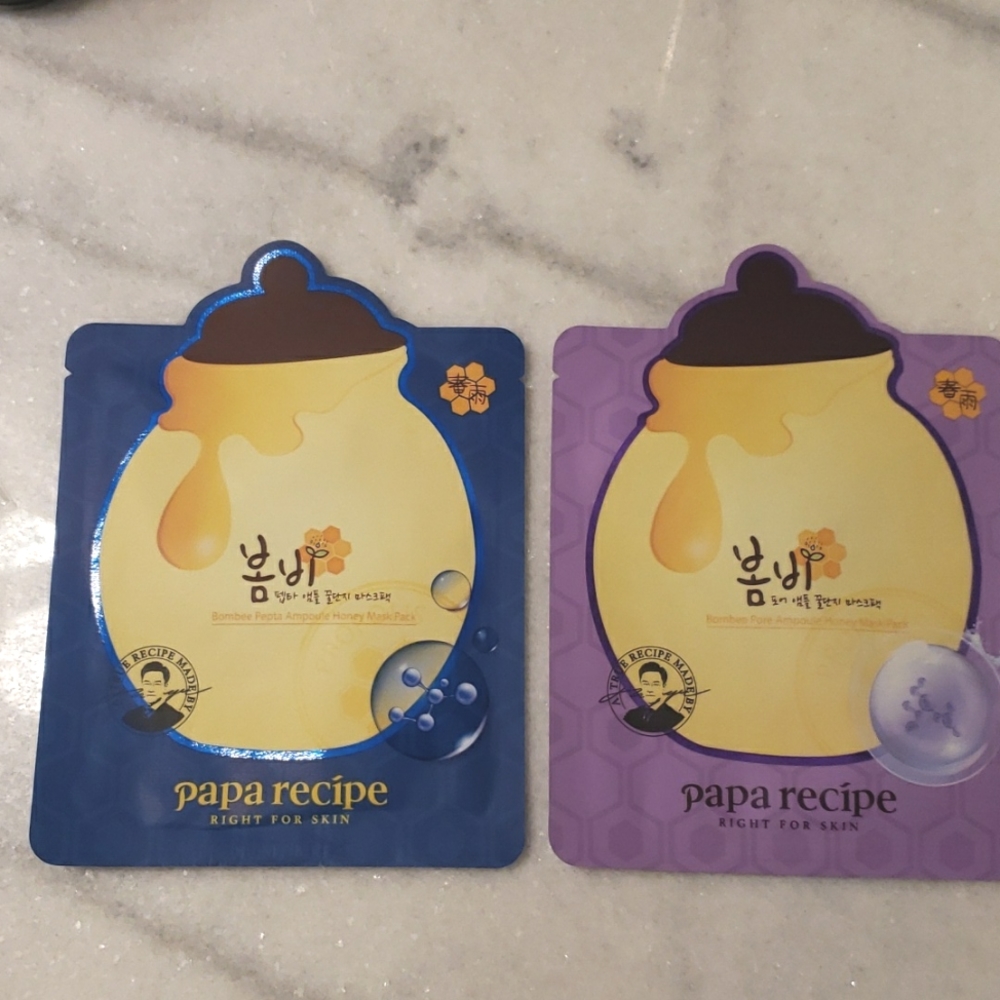 FACE MASKS set of 2 papa recipe Bombee Korean.